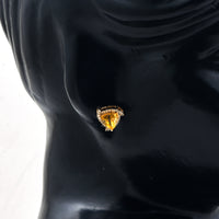 1.60 Ct Triangle Mixed Cut Natural Fire Opal 14K Gold Earrings