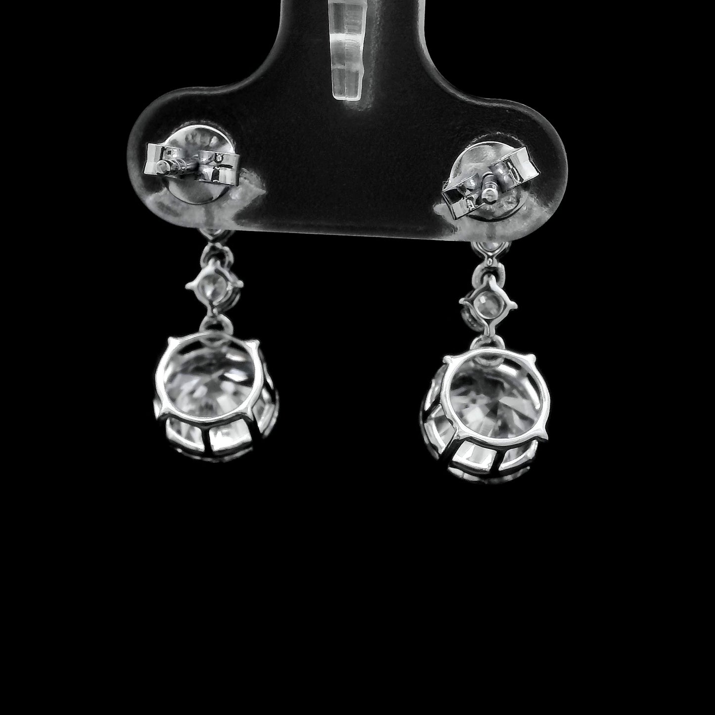 3.66 Carats Lab Grown Diamond 14K Gold Earrings