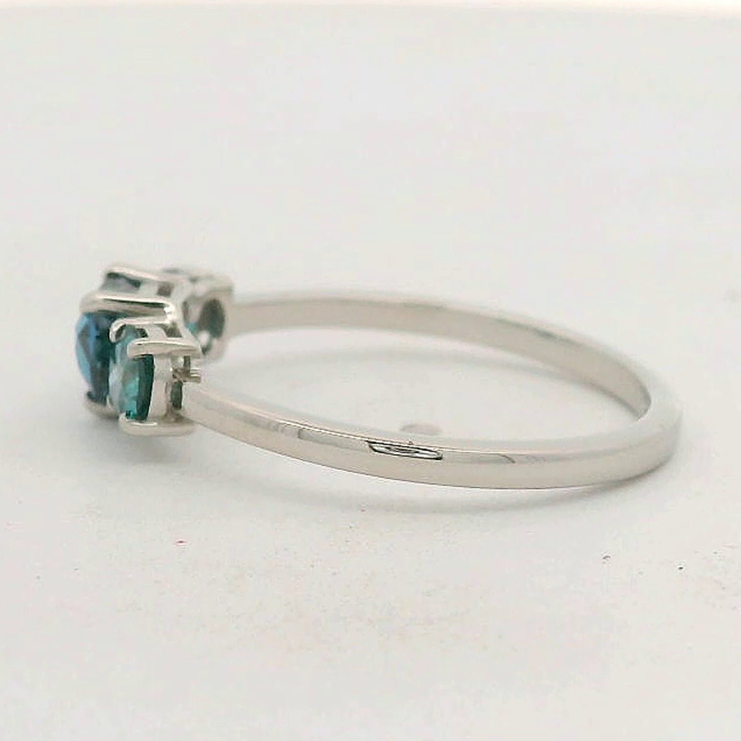 1.00 Ct Heart Blue Diamond 950 Platinum Ring