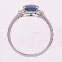 2.43 Ct Cushion Mixed Cut Natural Sapphire 950 Platinum Ring