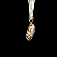 1.57 Ct Round Tanzanite 14K Gold Pendant