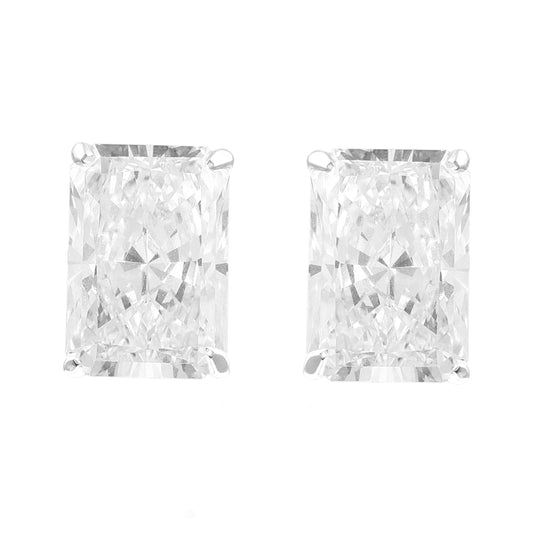 3.78 Carats Lab Grown Diamond 14K Gold Earrings