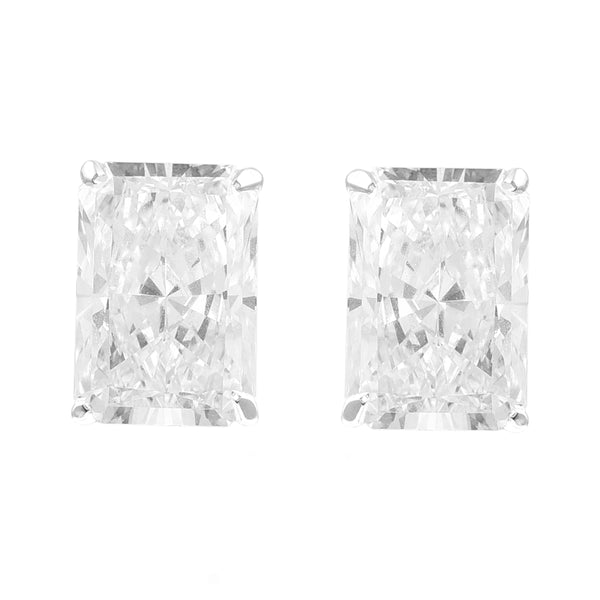 3.78 Carats Lab Grown Diamond 14K Gold Earrings