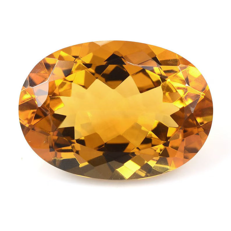 22.52 Carats Citrine Oval Loose Gemstone