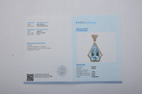 2.17 Ct Pear Mixed Cut Natural Aquamarine 14K Gold Pendant