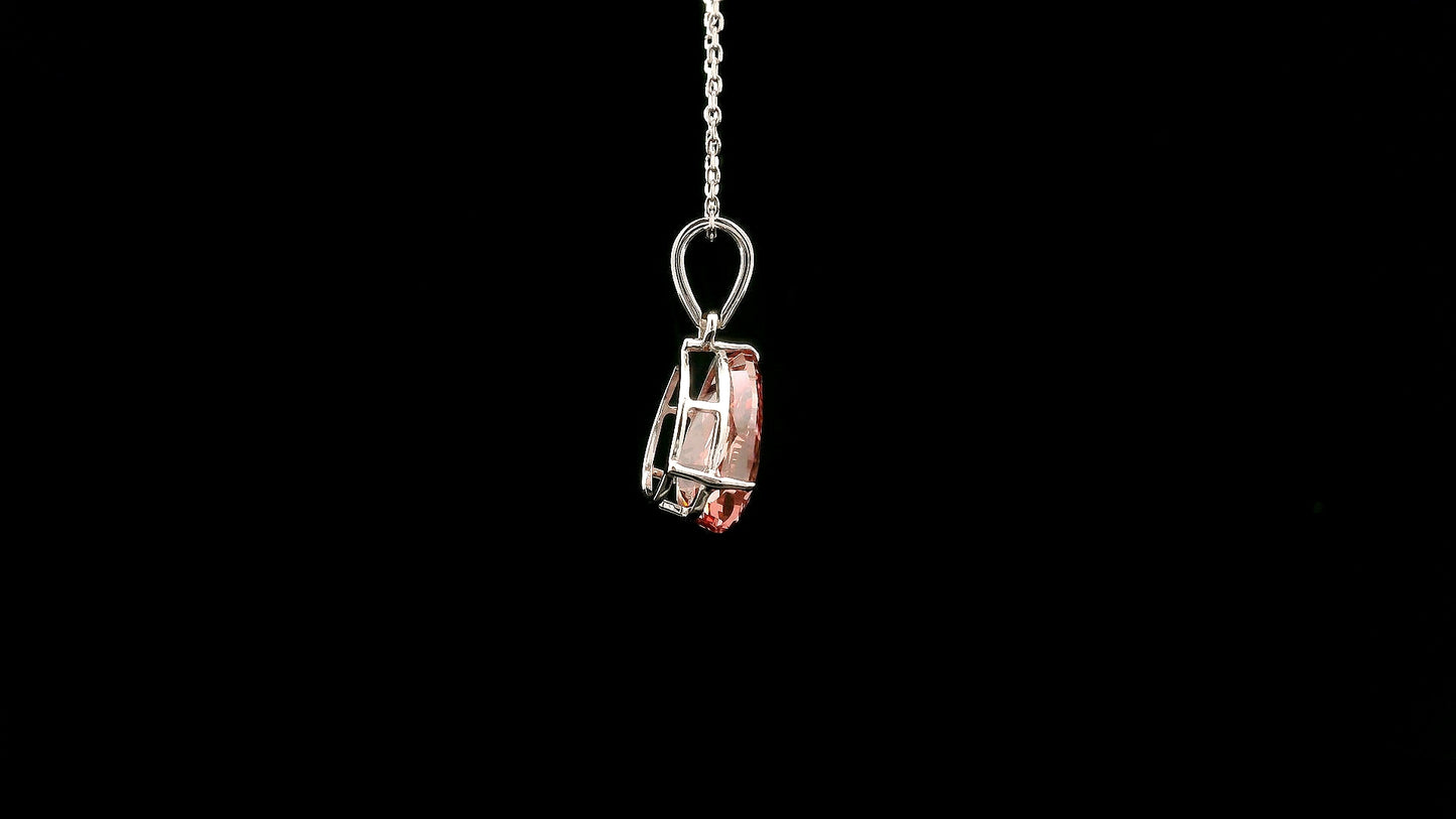 2.04 Carats Pink Lab Grown Diamond 14K Gold Pendant