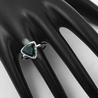 2.57 Ct Triangle Mixed Cut Natural Tourmaline 950 Platinum Ring