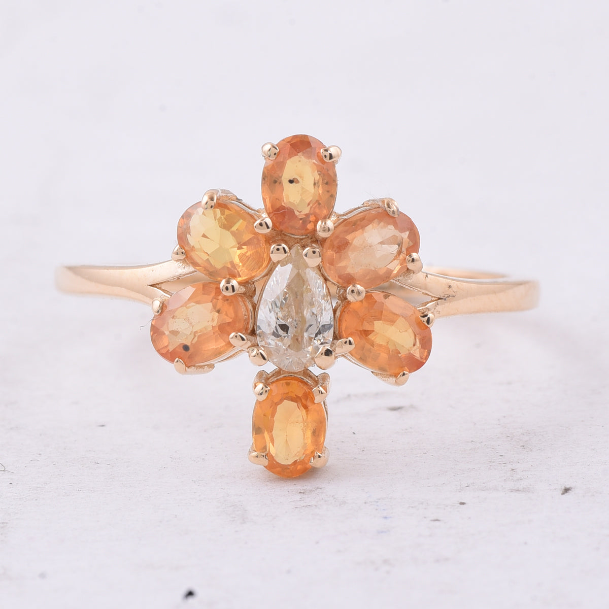 1.45 Ct Oval Natural Yellow Sapphire 14K Gold Ring