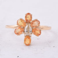 1.45 Ct Oval Natural Yellow Sapphire 14K Gold Ring