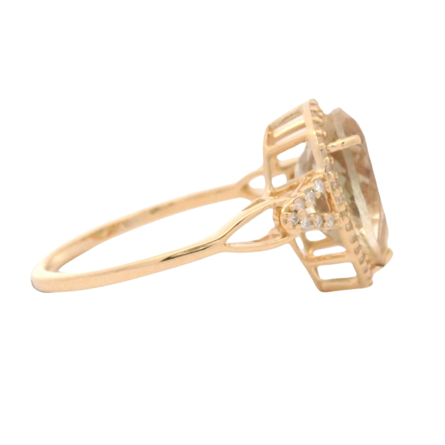 2.69 Ct Pear Oregon Sunstone 14K Gold Ring