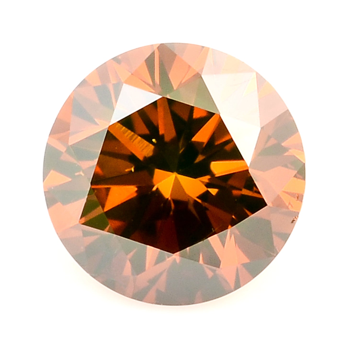 0.28 Red Diamond Round Loose Gemstone