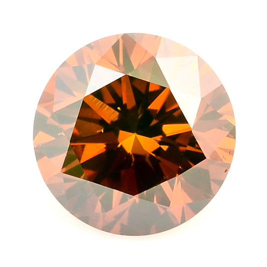 0.28 Red Diamond Round Loose Gemstone