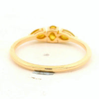 0.60 Ct Pear Yellow Diamond 14K Gold Ring