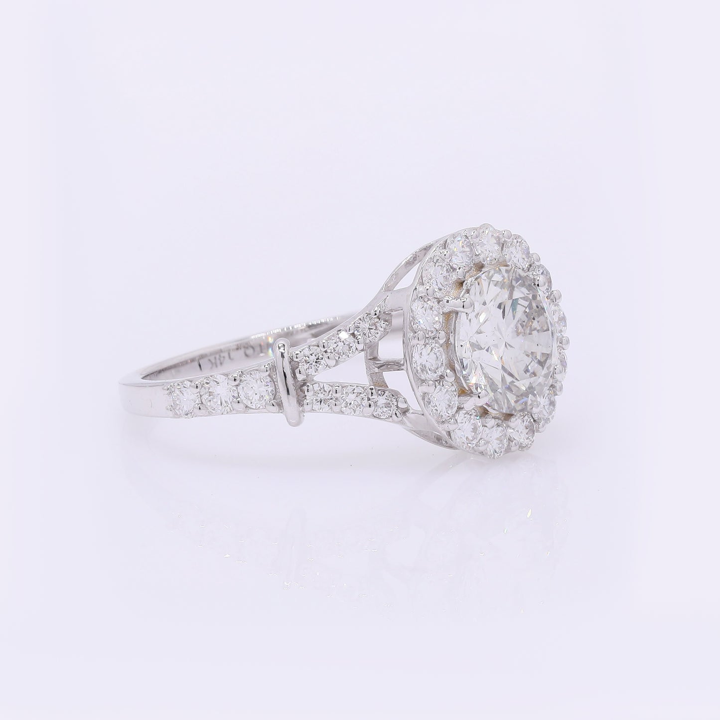 2.03 Carats Lab Grown Diamond 14K Gold Ring