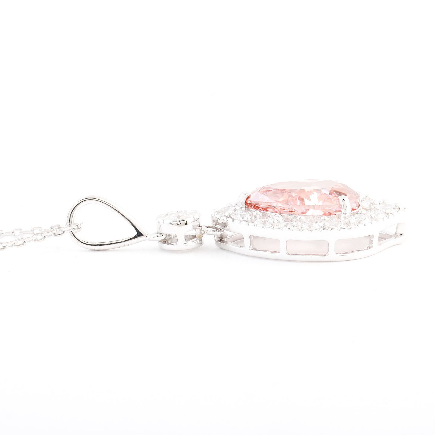 2.04 Carats Pink Lab Grown Diamond 14K Gold Pendant