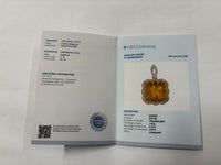 2.69 Ct Cushion Mixed Cut Natural Fire Opal 14K Gold Pendant