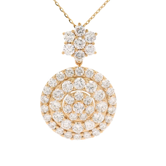 2.39 Carats Lab Grown Diamond 14K Gold Pendant