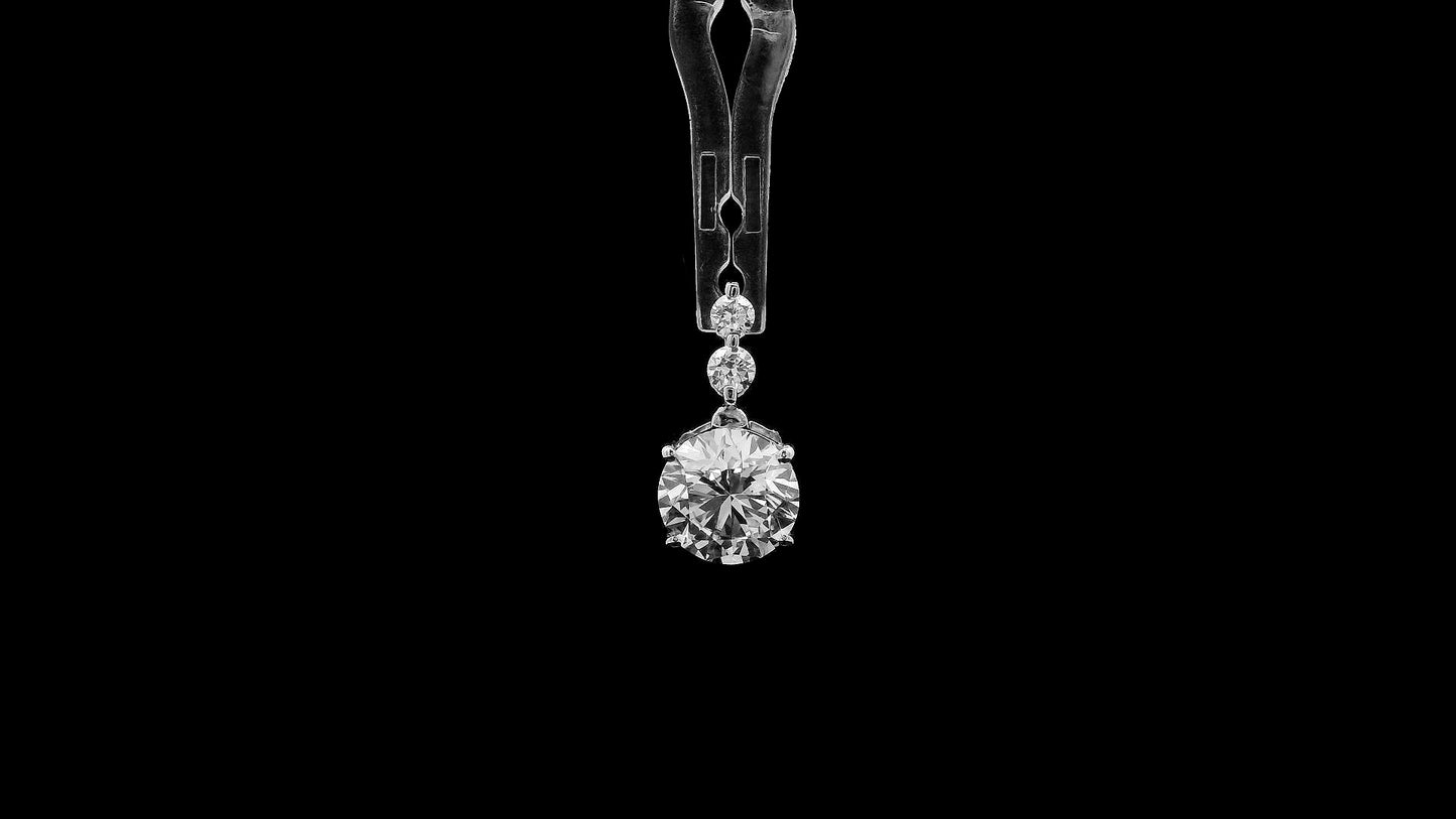 1.54 Ct Round Lab Grown Diamond 14K Gold Pendant