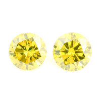 0.41 Yellow Diamond Round Loose Gemstone