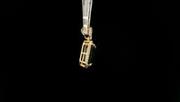 3.18 Ct Octagon Natural Sapphire 14K Gold Pendant