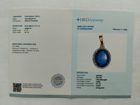 5.11 Ct Oval Mixed Cut Natural Tanzanite 14K Gold Pendant