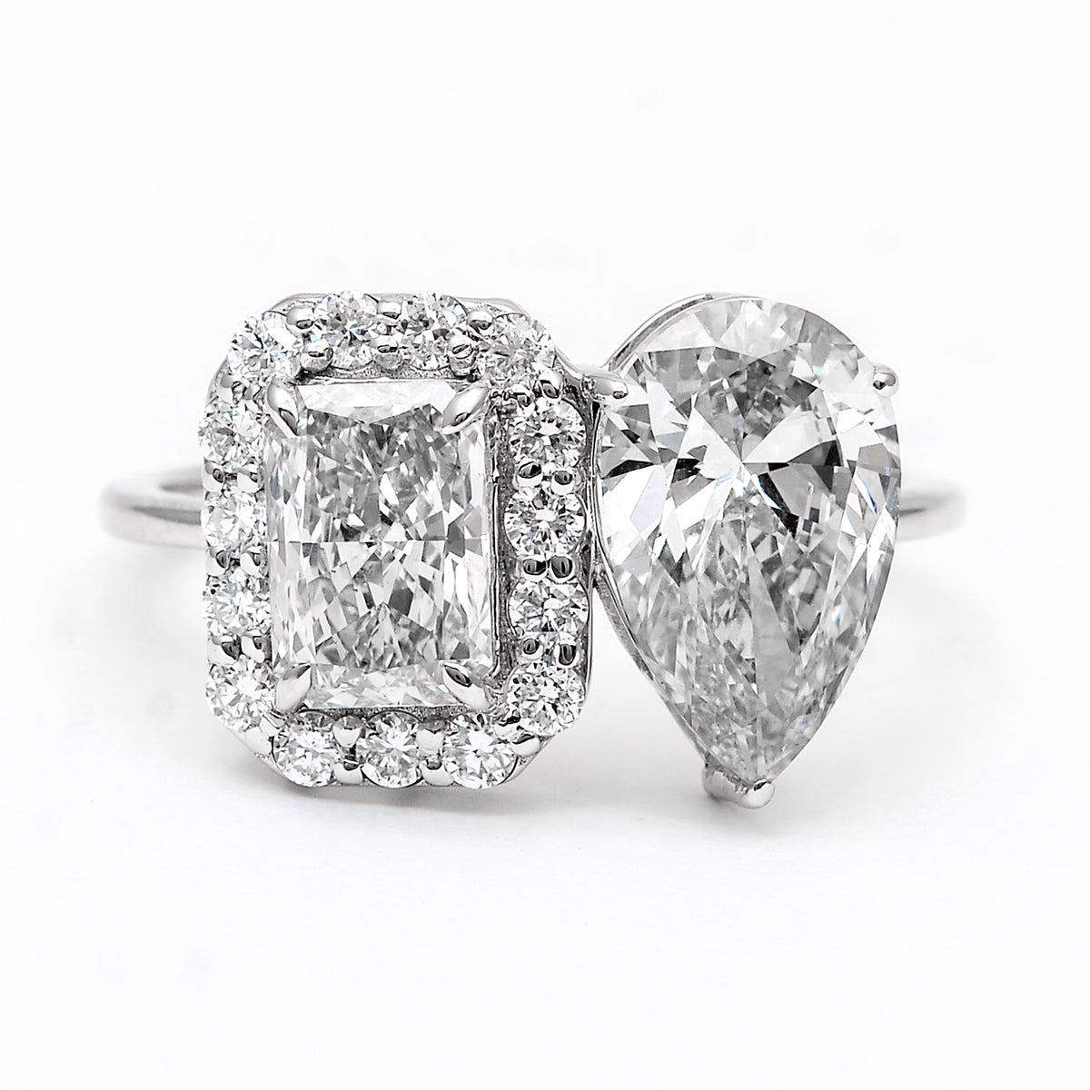 3.41 Carats Lab Grown Diamond 14K Gold Ring