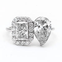 3.41 Carats Lab Grown Diamond 14K Gold Ring