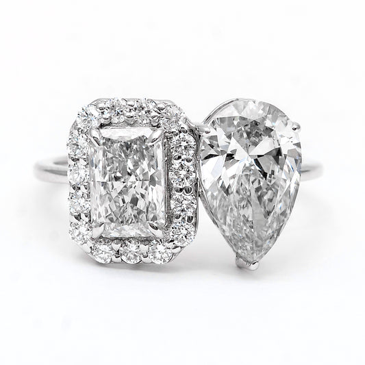 3.41 Carats Lab Grown Diamond 14K Gold Ring