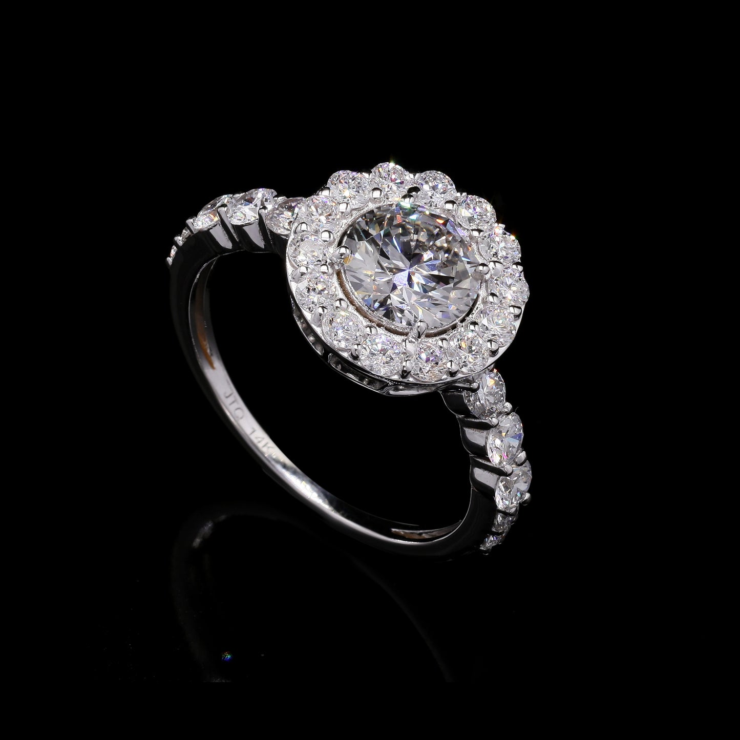 2.10 Carats Lab Grown Diamond 14K Gold Ring