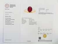 2.80 Ct Cushion Ruby 18K Gold Ring