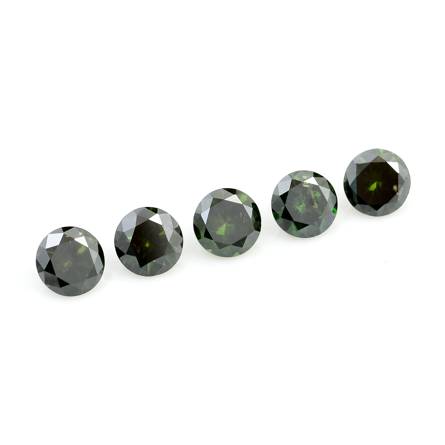 0.64 Green Diamond Round Loose Gemstone