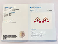 1.76 Ct Round Natural Ruby 14K Gold Earrings