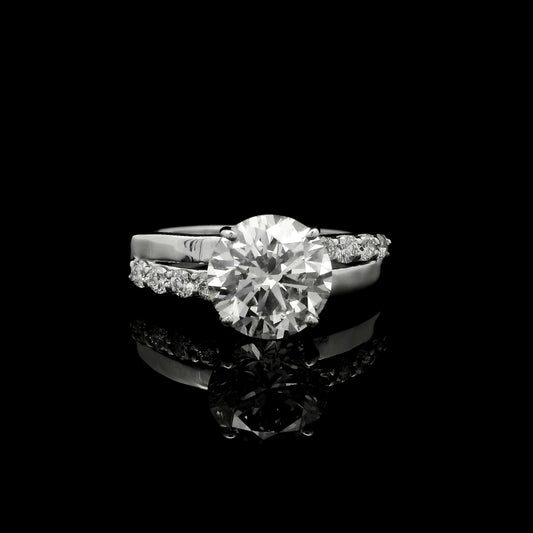 2.25 Carats Lab Grown Diamond 14K Gold Ring