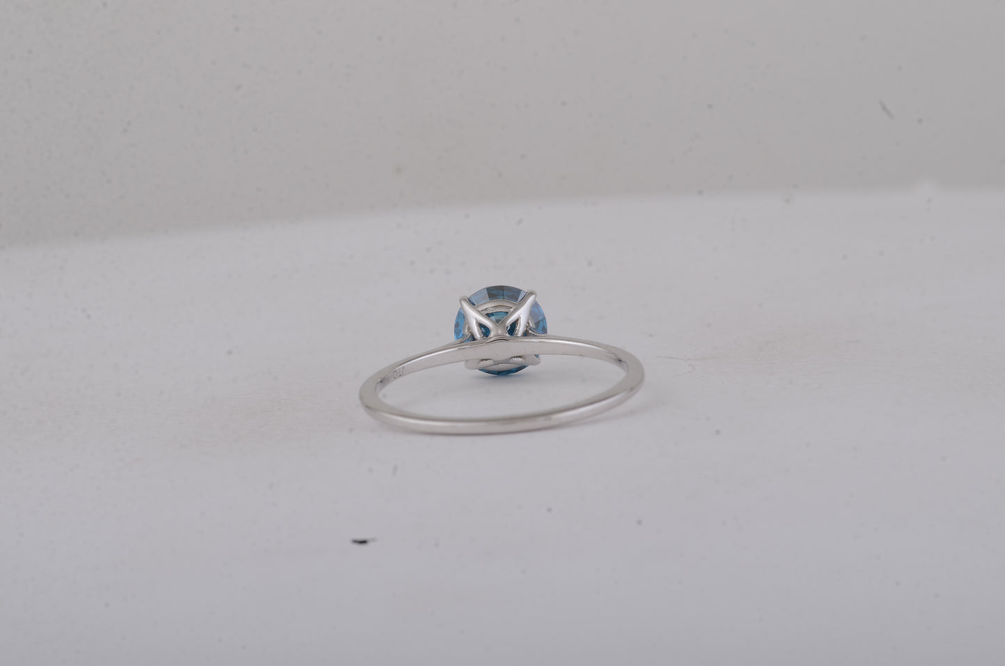 1.08 Carats Blue Lab Grown Diamond 14K Gold Ring
