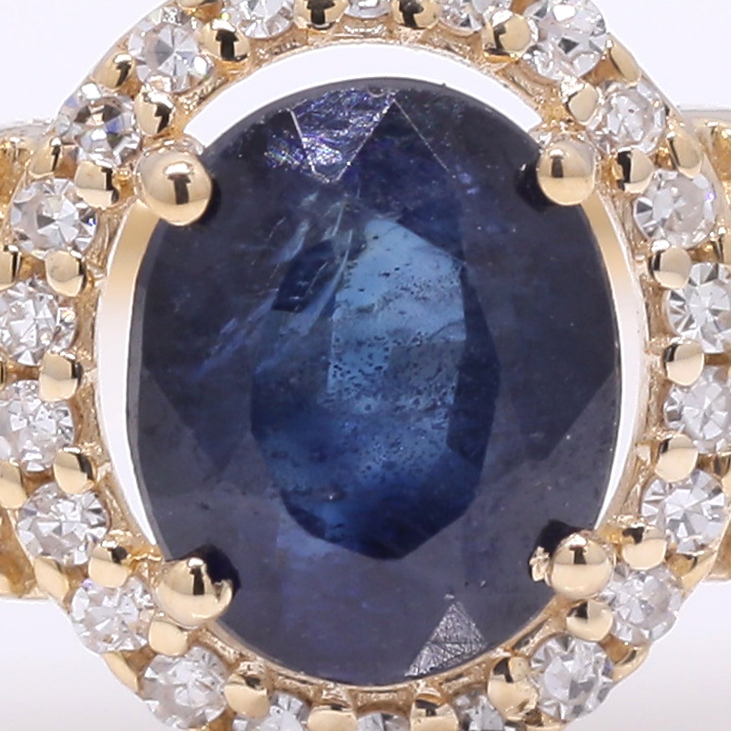 1.13 Ct Oval Mixed Cut Natural Sapphire 14K Gold Ring