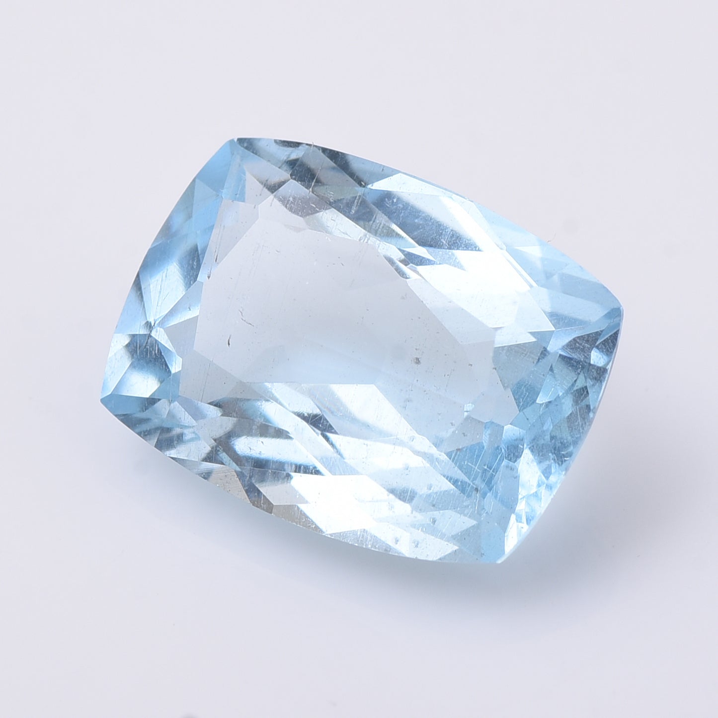 3.81 Natural Beryl Aquamarine Rectangular Cushion Mixed Cut Gemstone