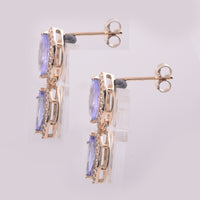 2.34 Ct Marquise Tanzanite 9K Gold Earrings