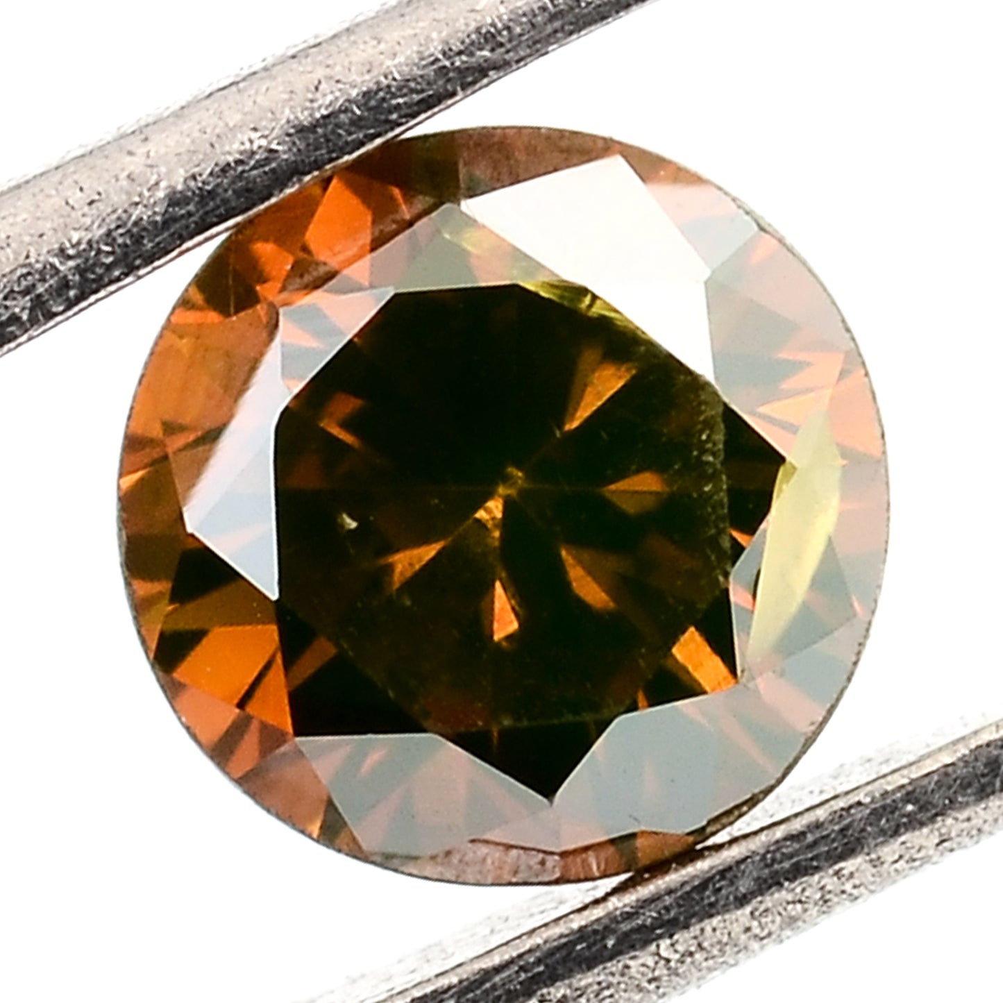 0.51 Red Diamond Round Loose Gemstone