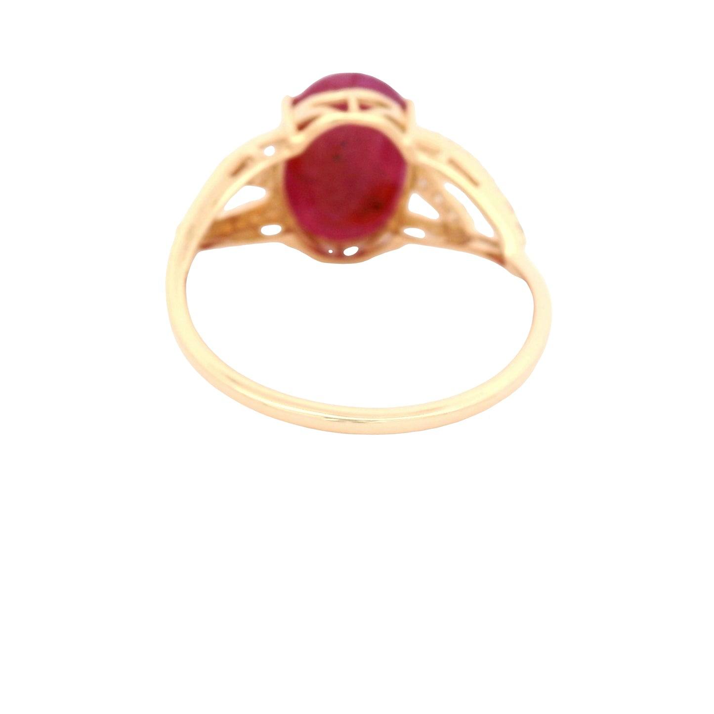 2.89 Ct Oval Ruby 14K Gold Ring