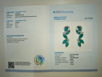 1.46 Ct Marquise Natural Emerald 14K Gold Earrings