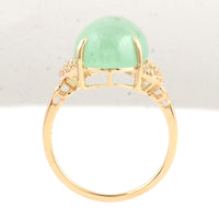 8.55 Ct Oval Emerald 14K Gold Ring