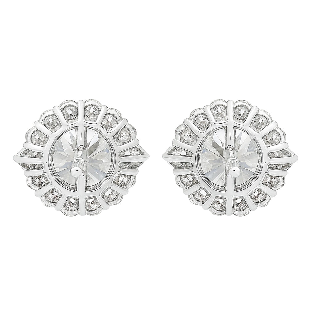 3.90 Carats Lab Grown Diamond 14K Gold Earrings
