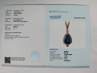 1.63 Ct Pear Mixed Cut Natural Sapphire 14K Gold Pendant