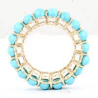 7.36 Ct Oval Turquoise 14K Gold Ring