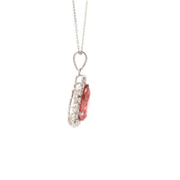 2.98 Carats Pink Lab Grown Diamond 14K Gold Pendant
