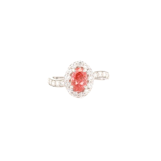 1.59 Carats Pink Lab Grown Diamond 14K Gold Ring