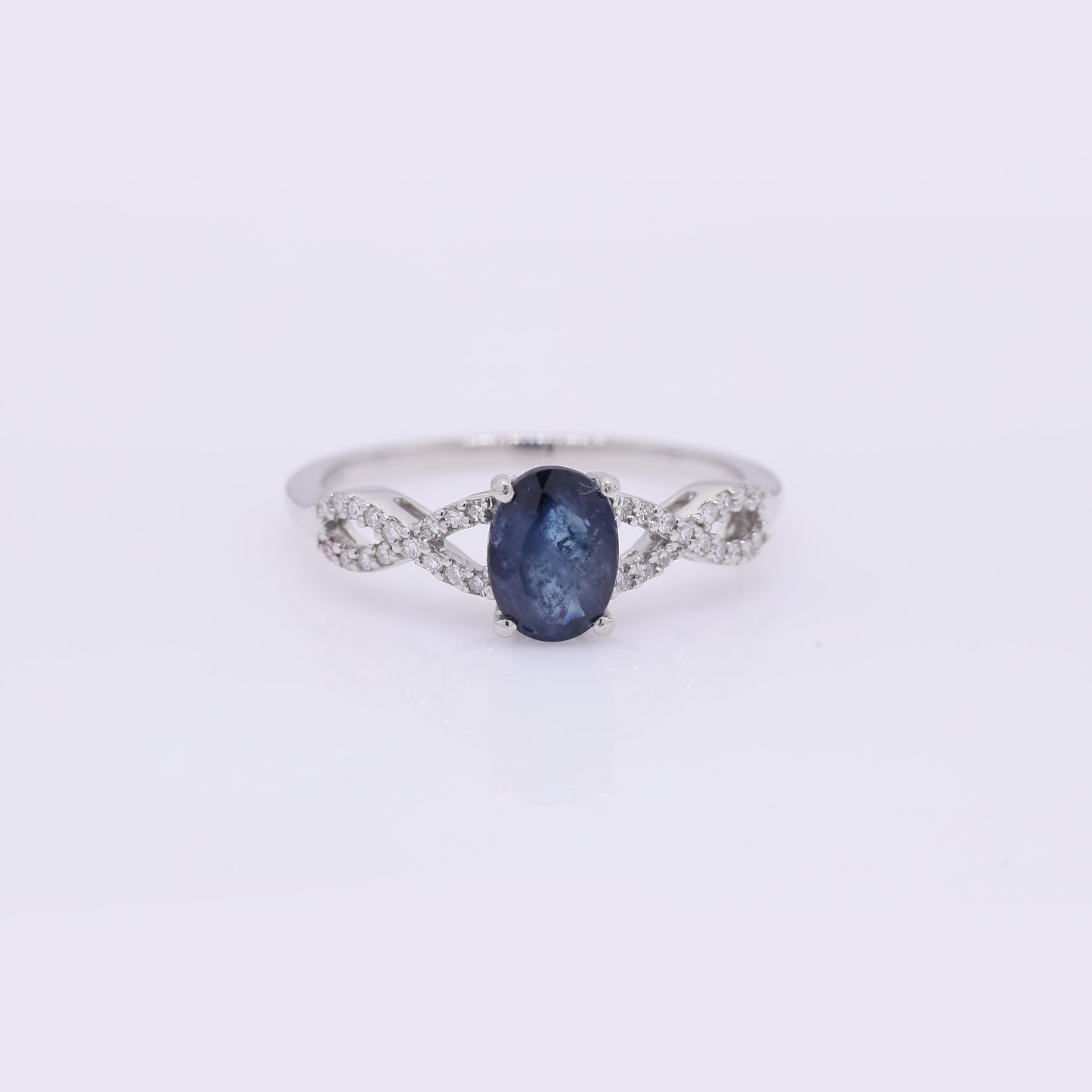 1.43 Ct Oval Mixed Cut Natural Sapphire 950 Platinum Ring