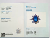 2.45 Ct Oval Mixed Cut Natural Sapphire 14K Gold Ring