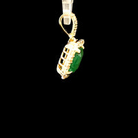 1.33 Ct Octagon Emerald 14K Gold Pendant