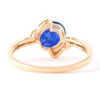 1.67 Ct Oval Mixed Cut Natural Sapphire 14K Gold Ring